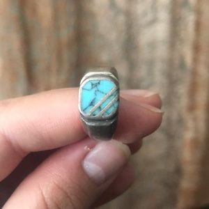 Turquoise man’s ring size 9